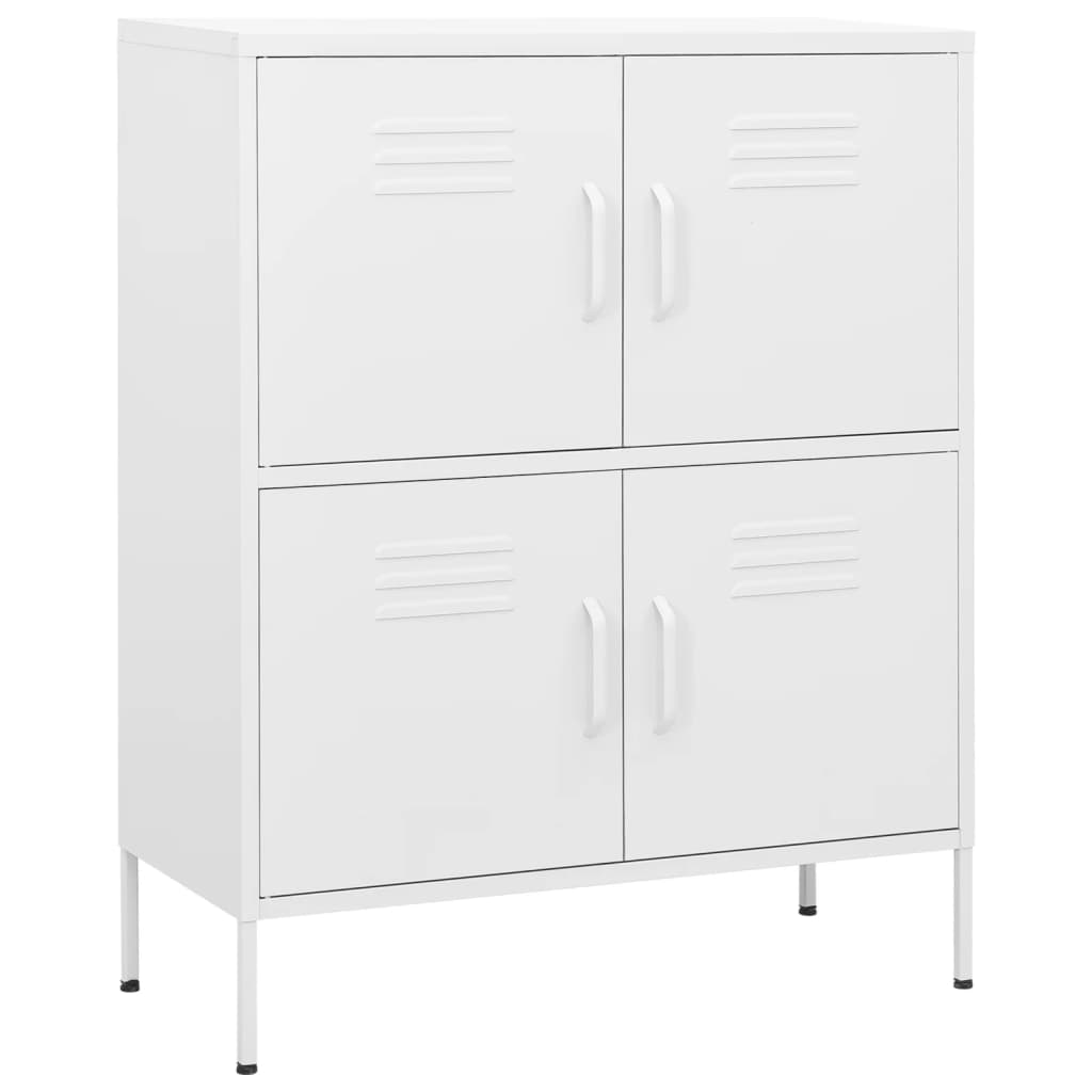 Vidaxl armário de arrumação aço 80x35x101,5 cm branco