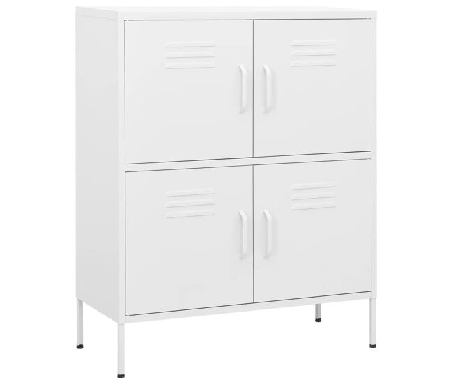 Vidaxl armário de arrumação aço 80x35x101,5 cm branco
