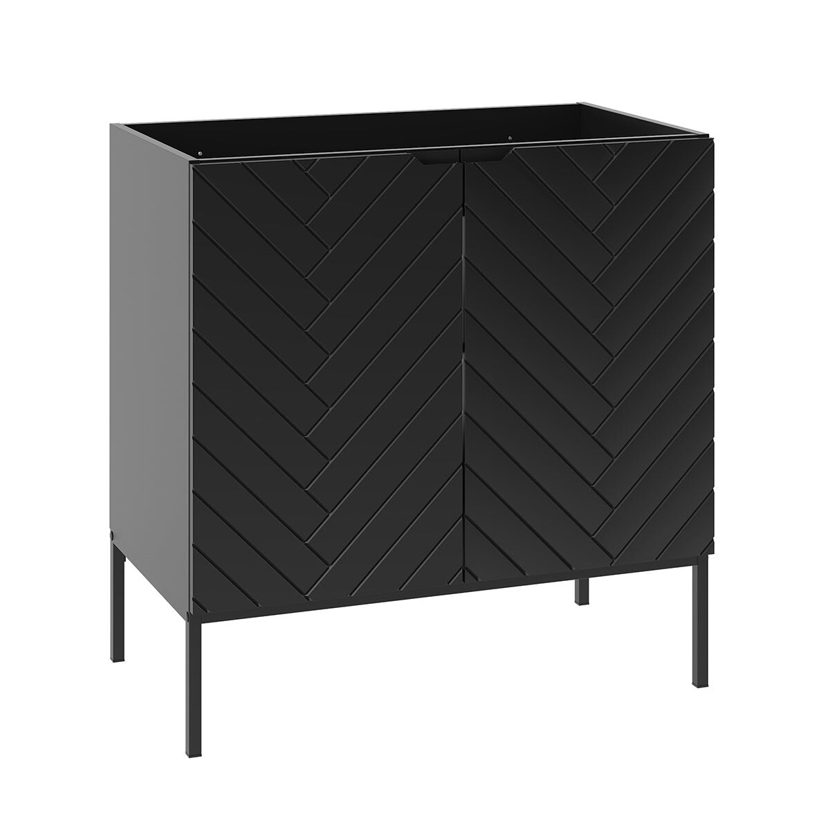Móvel lavatório 80cm 2 portas pés daria noir