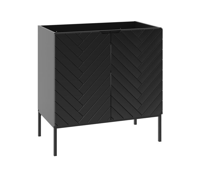Móvel lavatório 80cm 2 portas pés daria noir