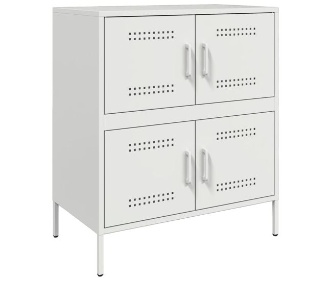 Vidaxl aparador 68x39x79 cm aço branco