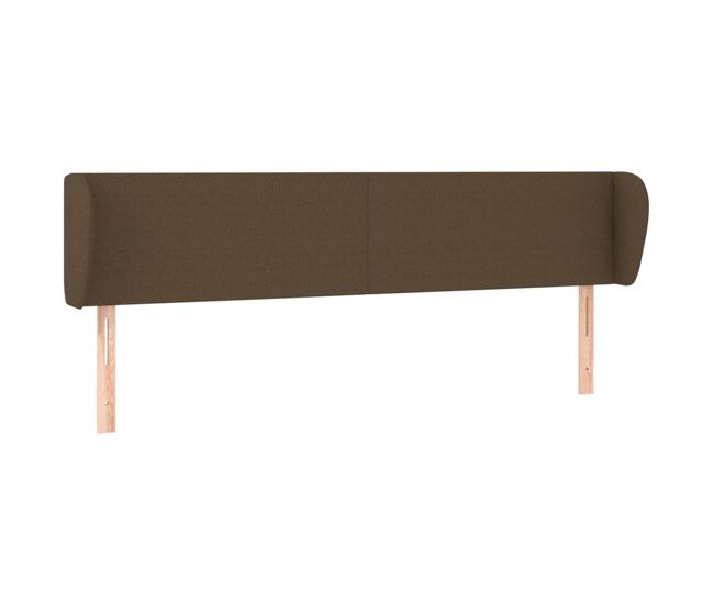 Vidaxl cabeceira de cama c/ abas tecido 183x23x78/88cm castanho-escuro