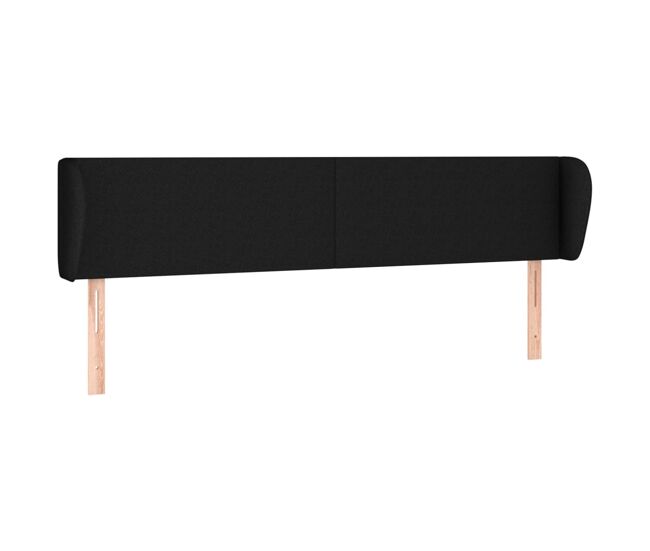 Vidaxl cabeceira de cama c/ abas tecido 163x23x78/88 cm preto