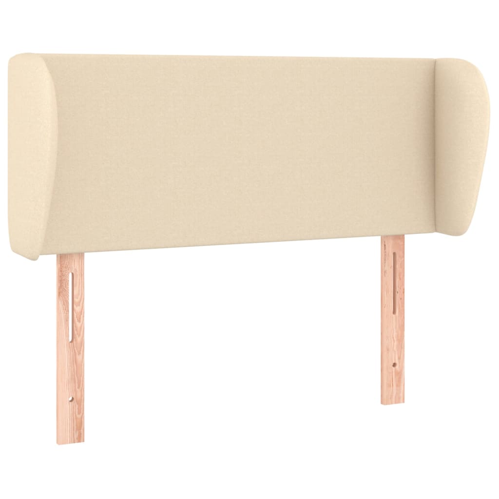 Vidaxl cabeceira de cama c/ abas tecido 93x23x78/88 cm creme
