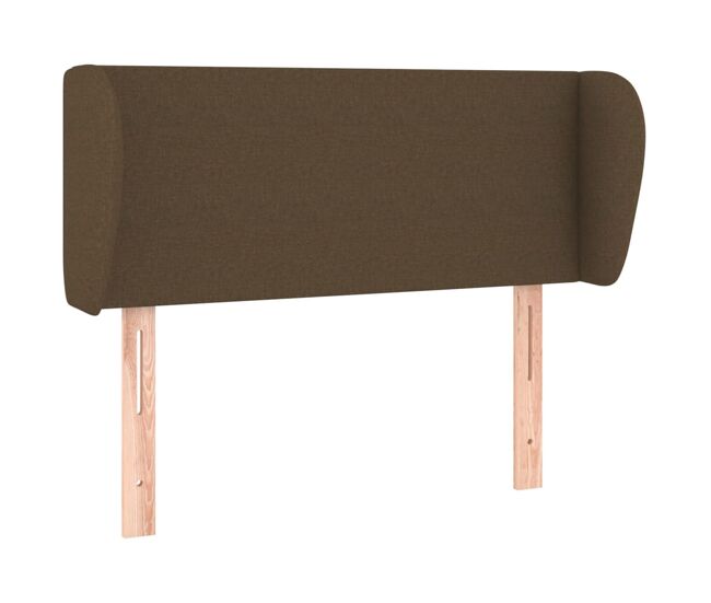 Vidaxl cabeceira de cama c/ abas tecido 93x23x78/88 cm castanho-escuro