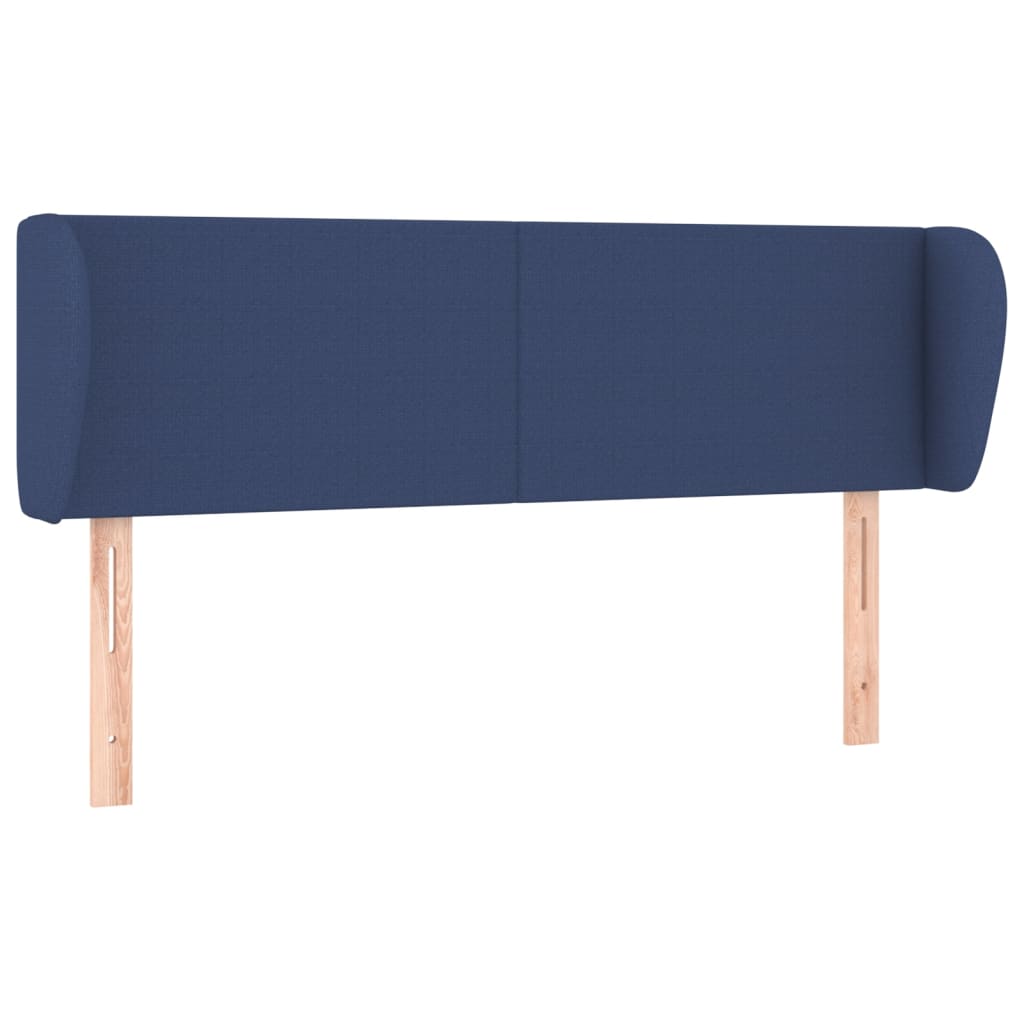Vidaxl cabeceira de cama c/ abas tecido 147x23x78/88 cm azul
