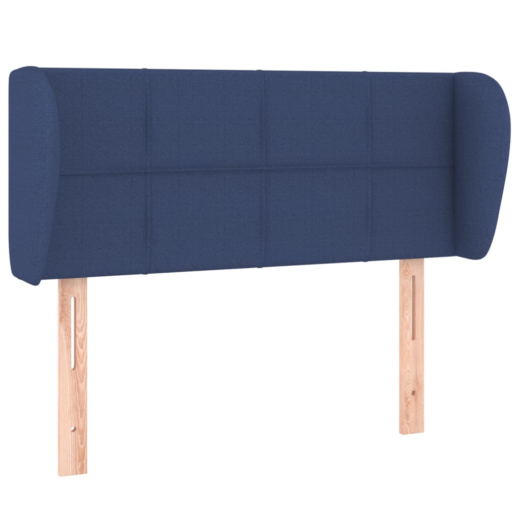 Vidaxl cabeceira de cama c/ abas tecido 93x23x78/88 cm azul