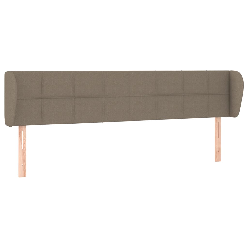 Vidaxl cabeceira cama abas tecido 183x23x78/88 cm cinzento-acastanhado