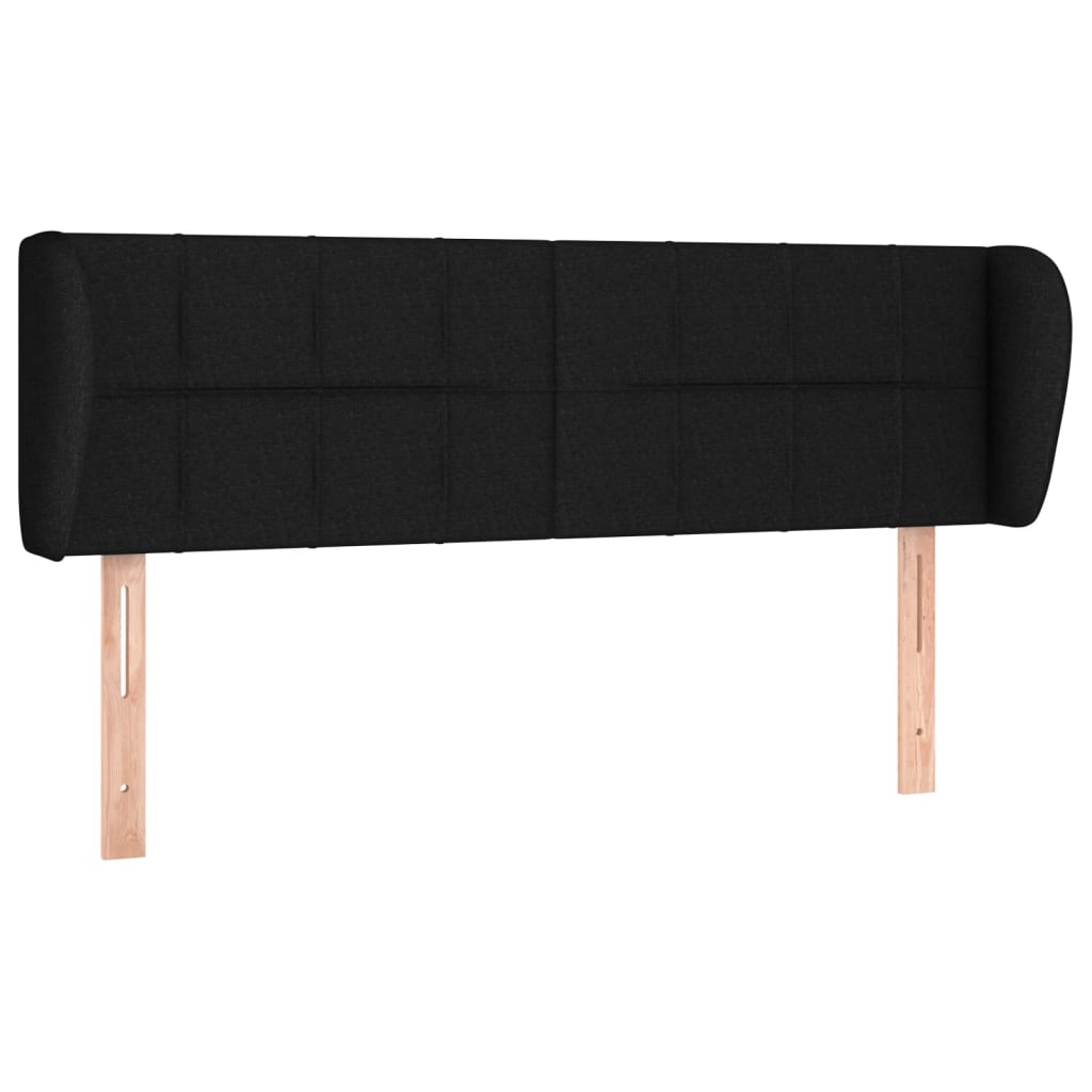 Vidaxl cabeceira de cama c/ abas tecido 147x23x78/88 cm preto