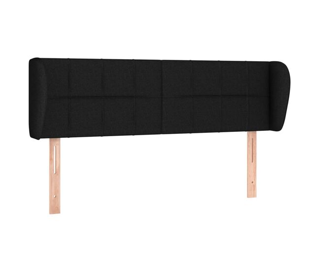 Vidaxl cabeceira de cama c/ abas tecido 147x23x78/88 cm preto