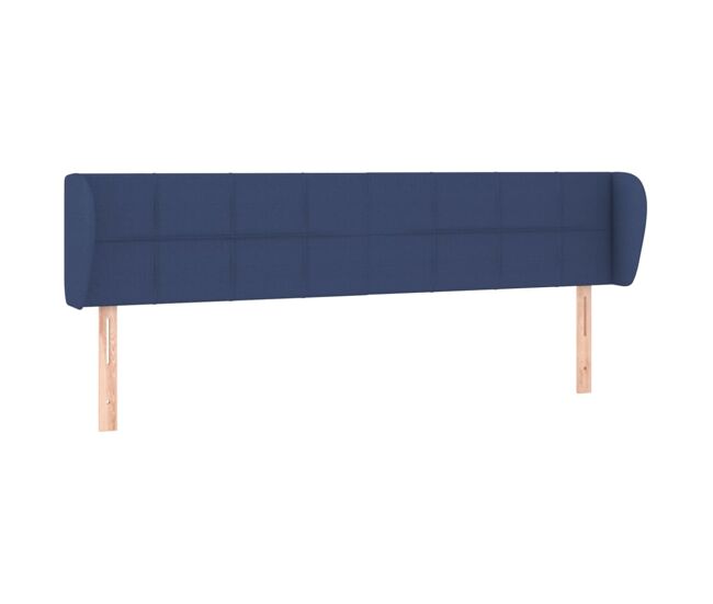 Vidaxl cabeceira de cama c/ abas tecido 203x23x78/88 cm azul