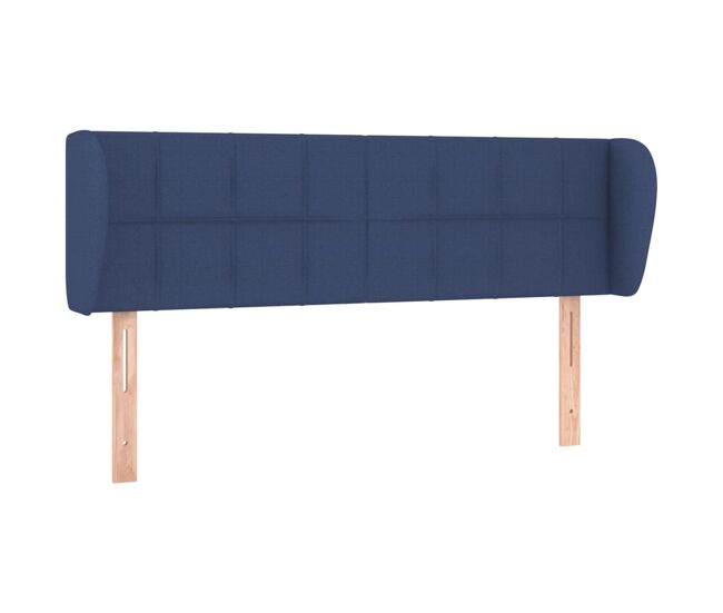 Vidaxl cabeceira de cama c/ abas tecido 147x23x78/88 cm azul