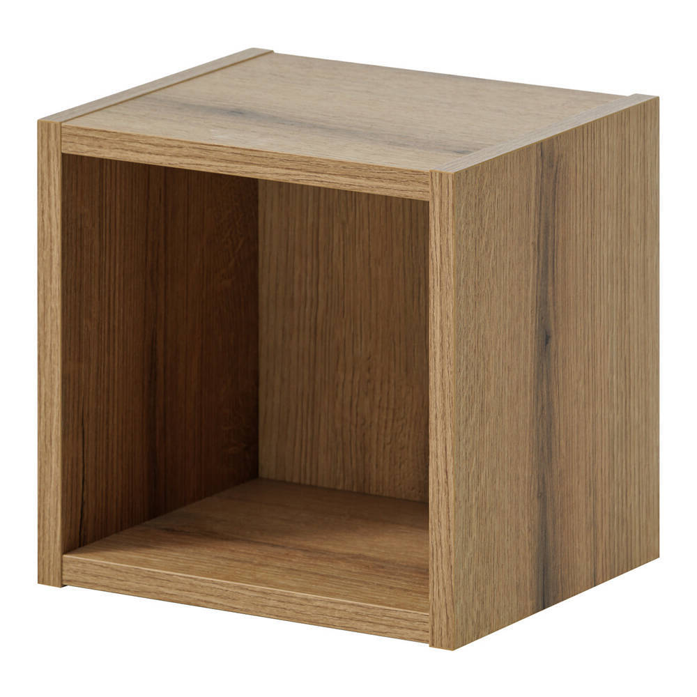 Prateleira cubo de banho newport aglomerado 27x25x21 cm - carvalho
