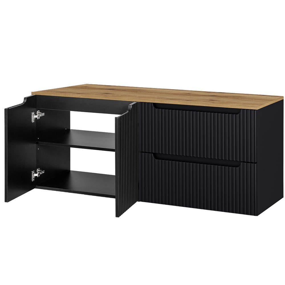 Móvel de casa de banho para lavatório Newport com 2 gavetas MDF 160