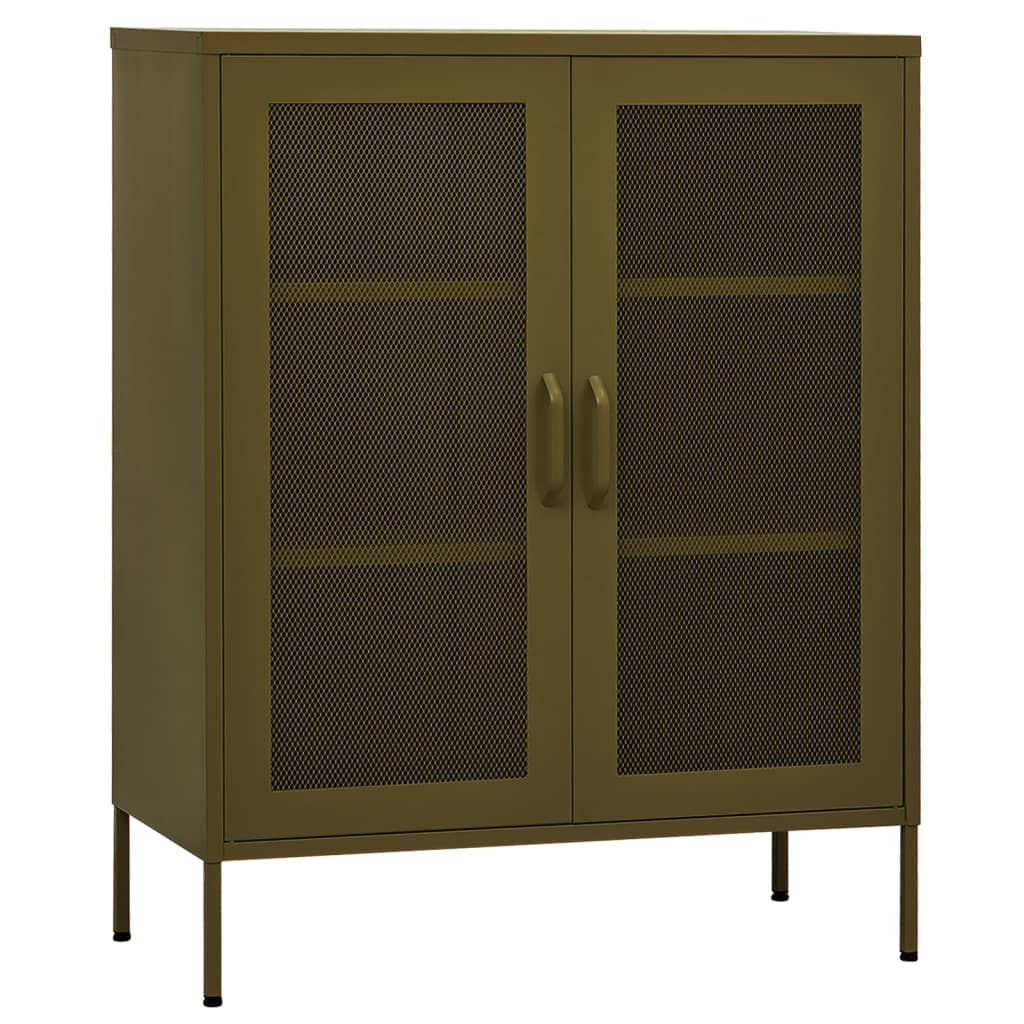 Vidaxl armário de arrumação aço 80x35x101,5 cm verde-azeitona