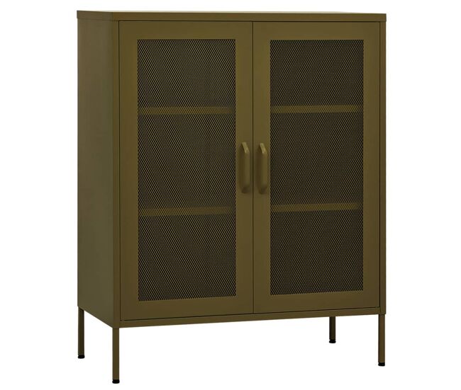 Vidaxl armário de arrumação aço 80x35x101,5 cm verde-azeitona