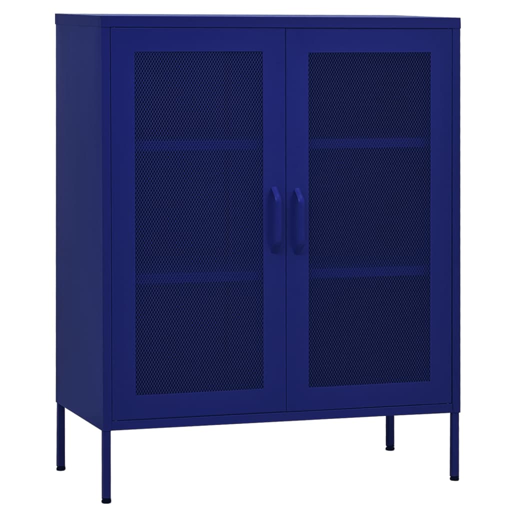 Vidaxl armário de arrumação aço 80x35x101,5 cm azul-marinho