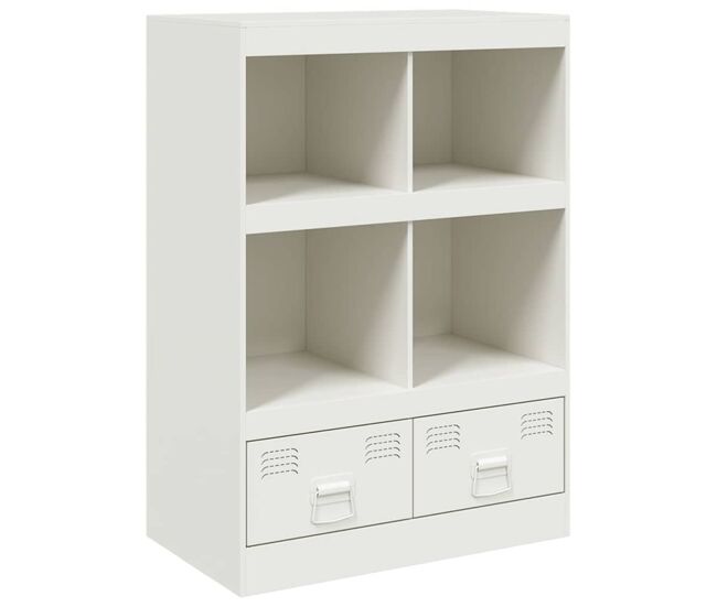 Vidaxl aparador alto 67x39x95 cm aço branco