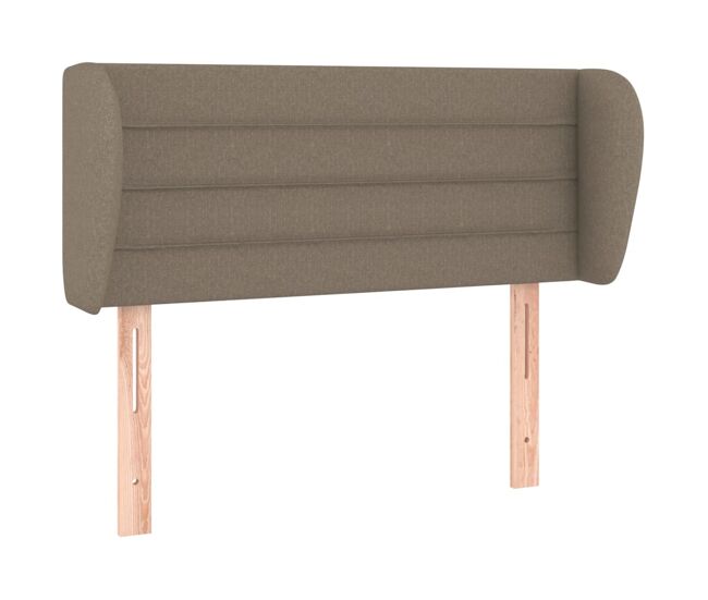 Vidaxl cabeceira cama abas tecido 83x23x78/88 cm cinzento-acastanhado