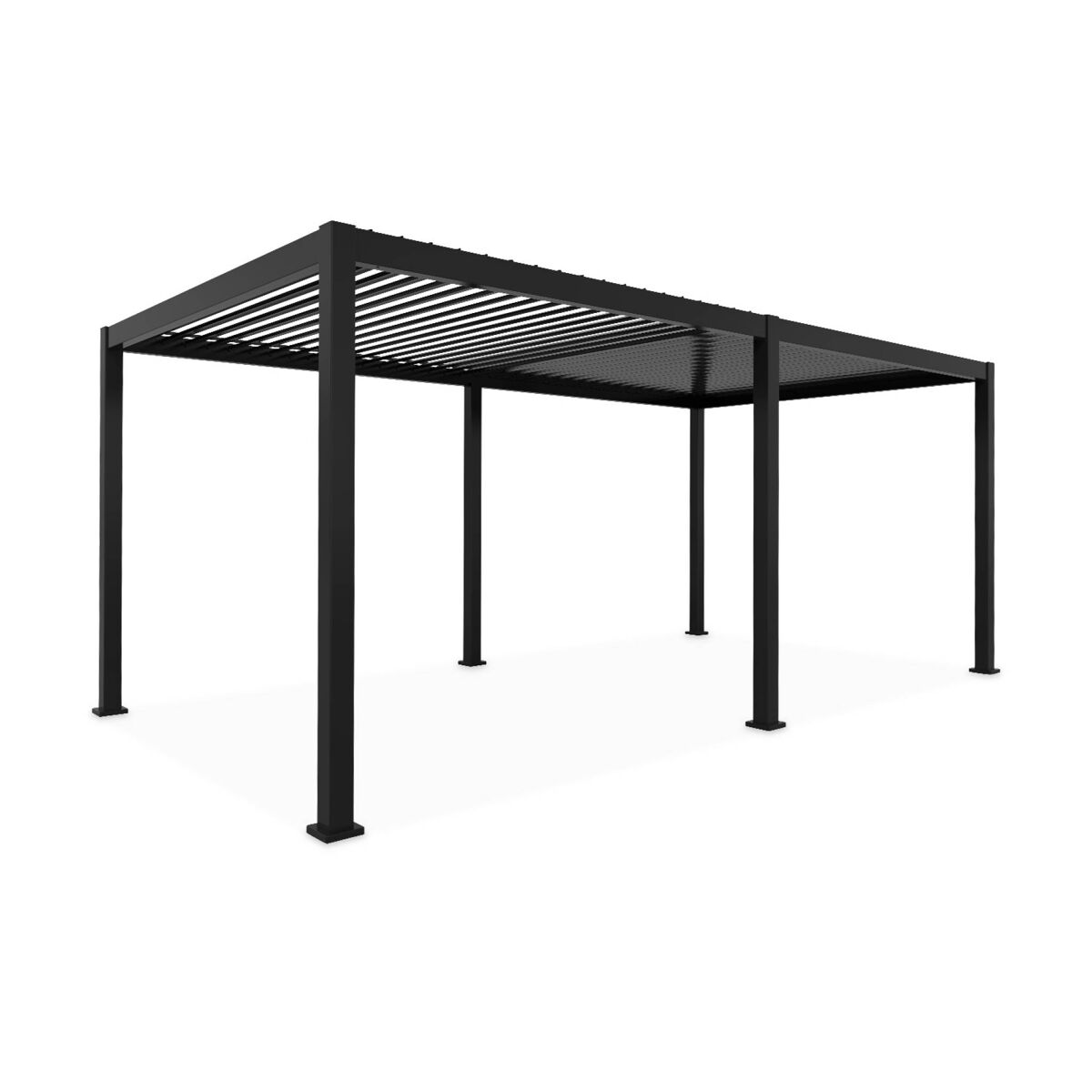 Pérgola bioclimática 3x6m com lâminas ajustáveis , triomphe 3x6m, antracite, 600x50x350 cm