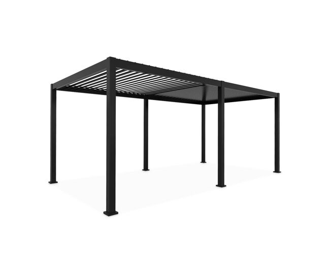 Pérgola bioclimática 3x6m com lâminas ajustáveis , triomphe 3x6m, antracite, 600x50x350 cm