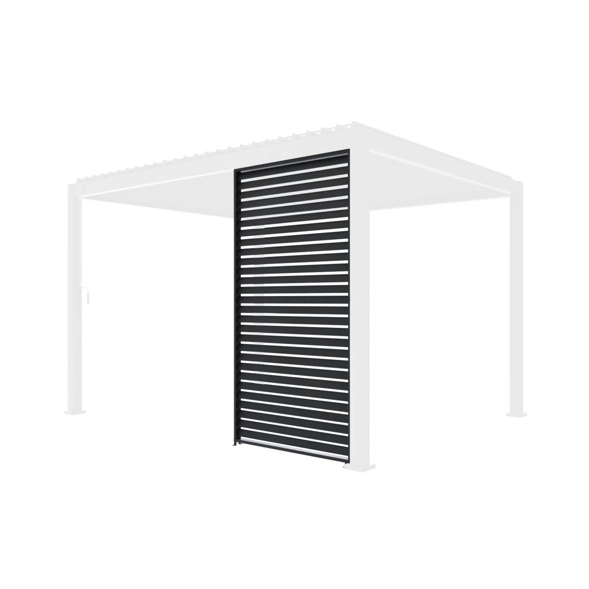 130cm persianas de alumínio para pérgola triomphe, triomphe persiana 130cm, antracite, 123x6x238 cm