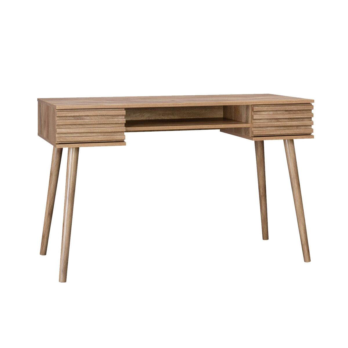 Escrivaninha efeito madeira 2 gavetas, madere, natural, 120x55x76.5 cm