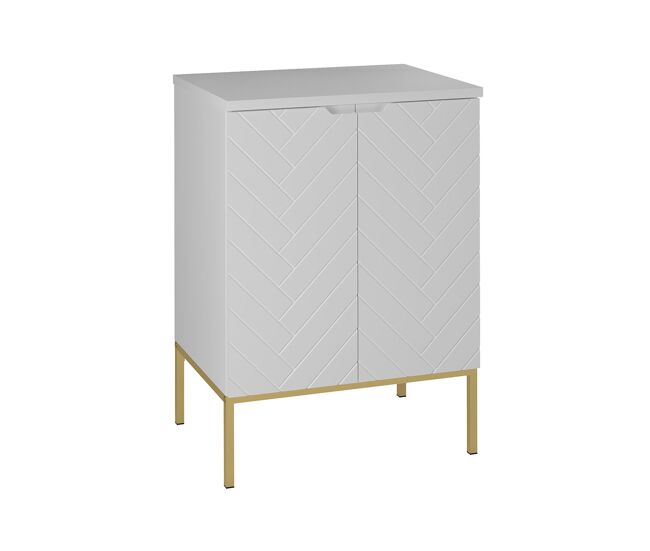 Móvel de toucador de 60 cm com pés daria blanc