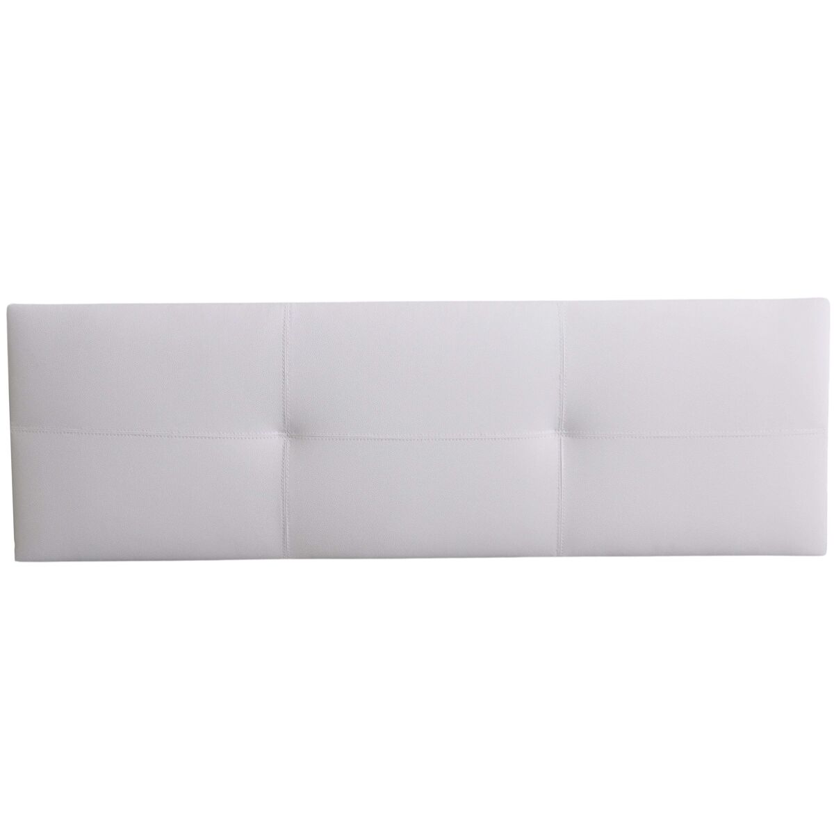 Cabeceira isabella para cama de casal em couro sintético branco 165x52