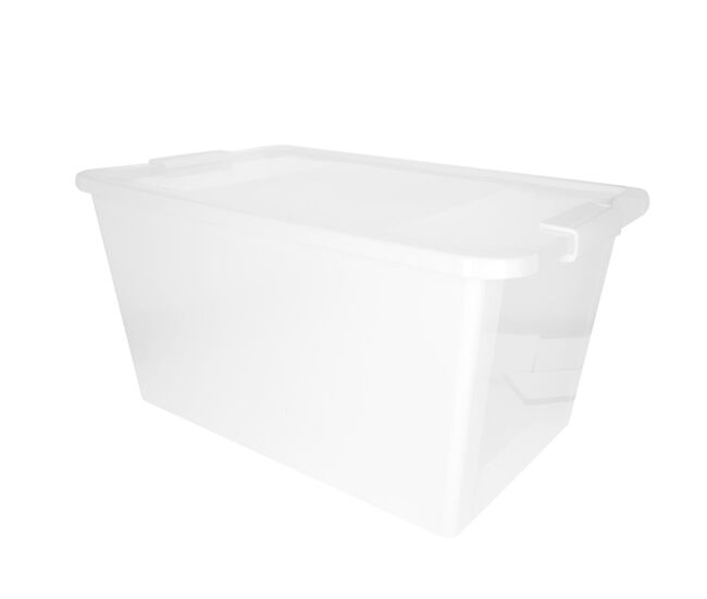 Curver caixa de arrumação com tampa bi-box 40l branco