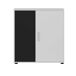 Aparador contemporâneo para sala de estar e sala de jantar com 2 portas e 1 prateleira 80 Aparador contemporâneo para sala de estar e sala de jantar com 2 portas e 1 prateleira 80 Branco/ Preto