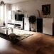 Aparador contemporâneo para sala de estar e sala de jantar com 2 portas e 1 prateleira 80 Aparador contemporâneo para sala de estar e sala de jantar com 2 portas e 1 prateleira 80 Branco/ Preto