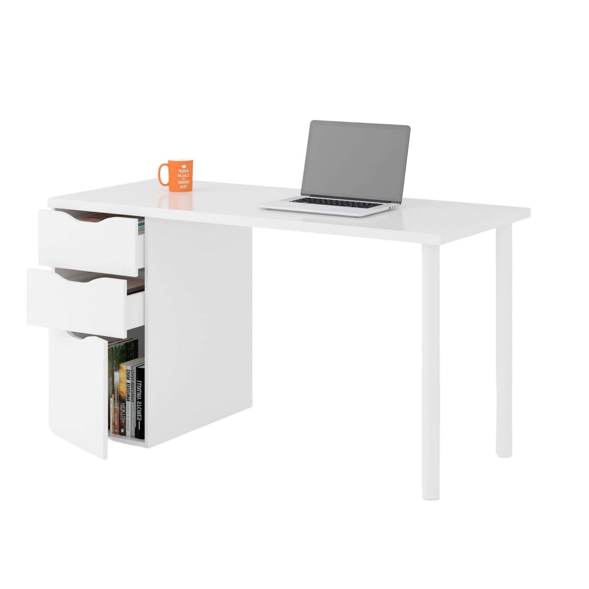 Pacote de escritório contemporâneo com prateleiras e mesa