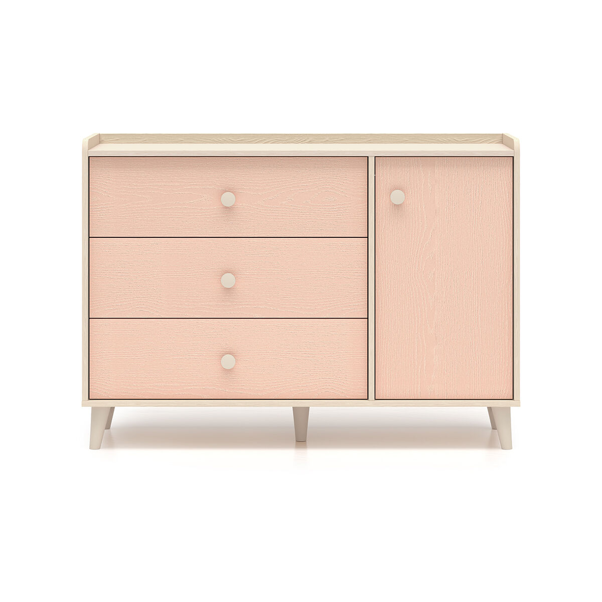 Arca de 1 porta e 3 gavetas Alycia 120 Madeira