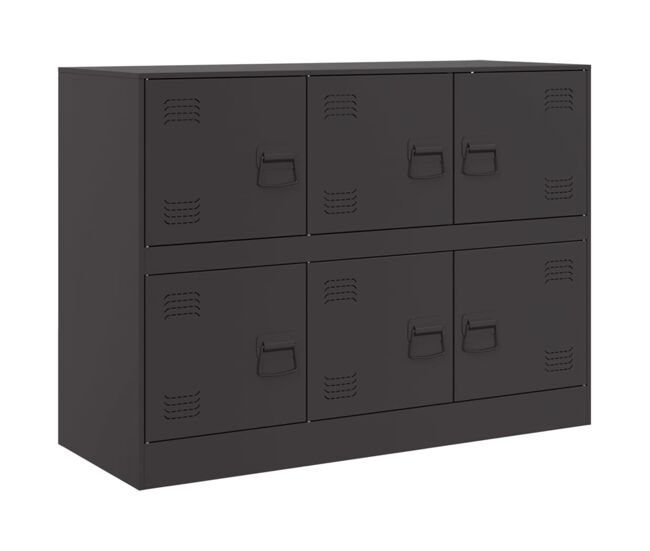 Vidaxl aparador 99x39x73 cm aço preto