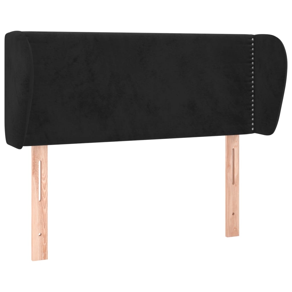 Vidaxl cabeceira de cama c/ abas veludo 103x23x78/88 cm preto