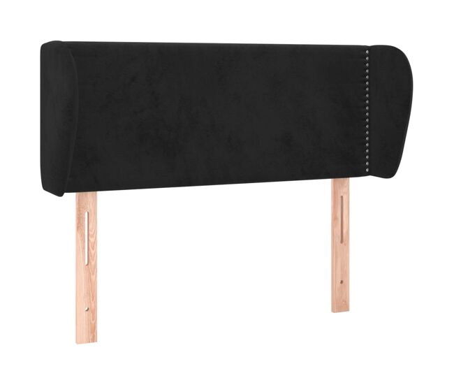 Vidaxl cabeceira de cama c/ abas veludo 103x23x78/88 cm preto