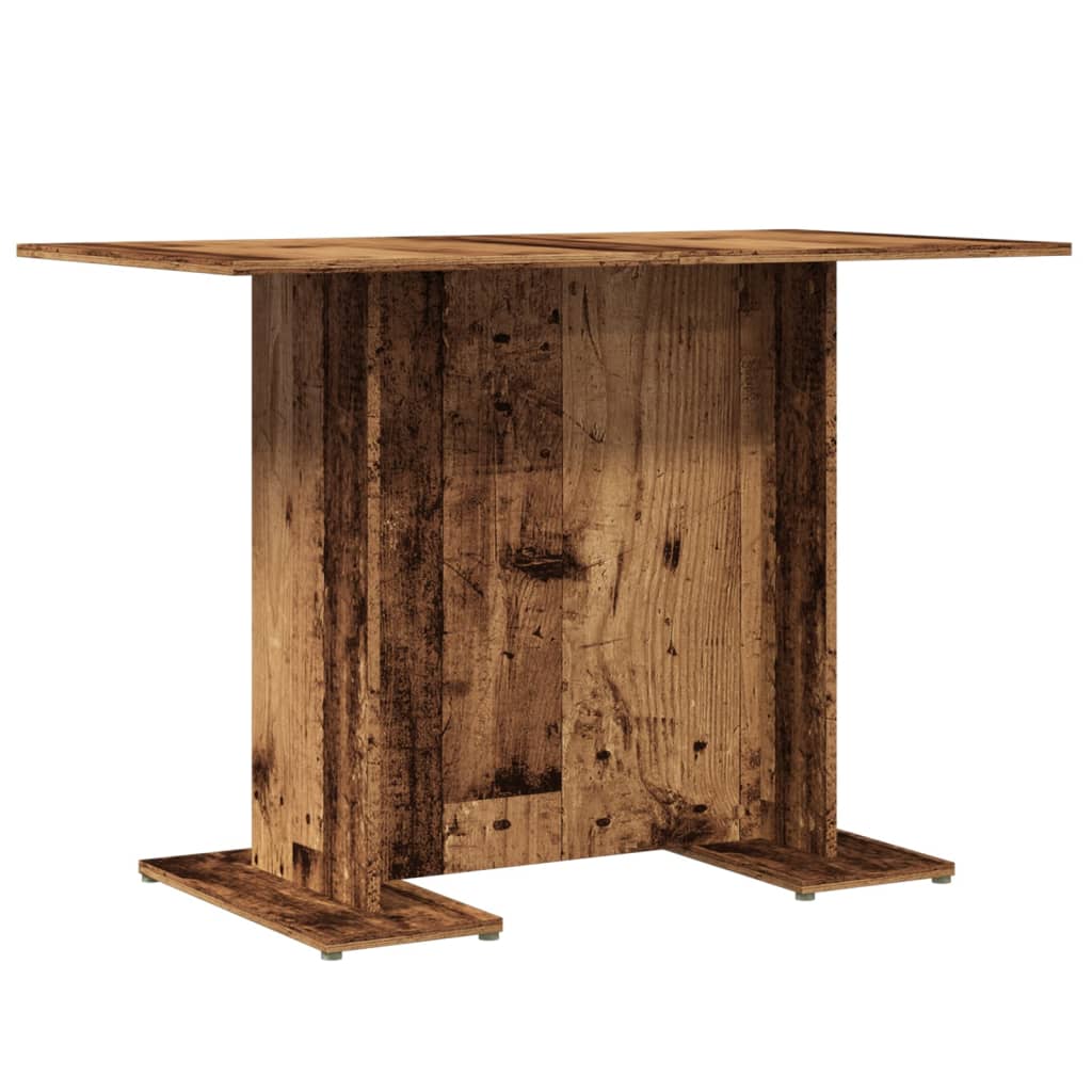 Vidaxl mesa de jantar 110x60x75 cm derivados de madeira madeira velha