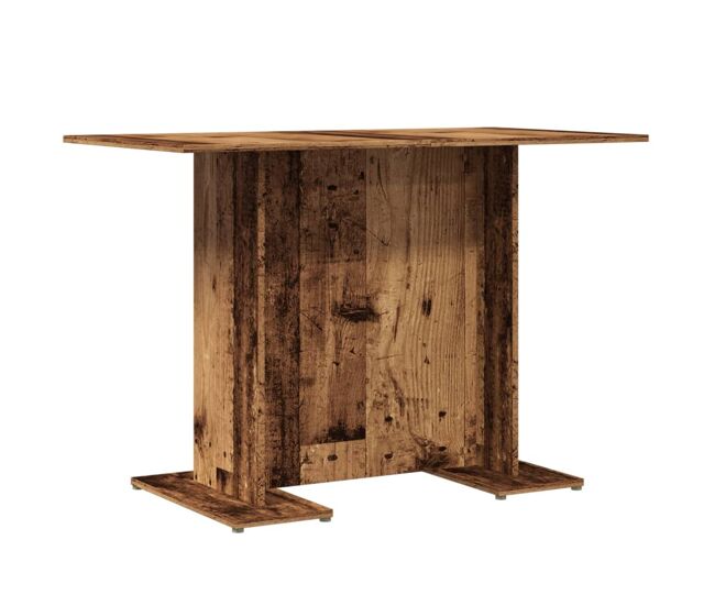 Vidaxl mesa de jantar 110x60x75 cm derivados de madeira madeira velha