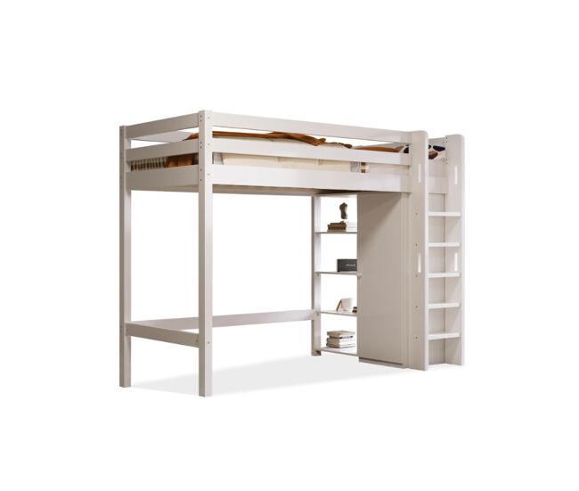 Cama de criança,cama alta de panel de partículas 90x200cm,branco