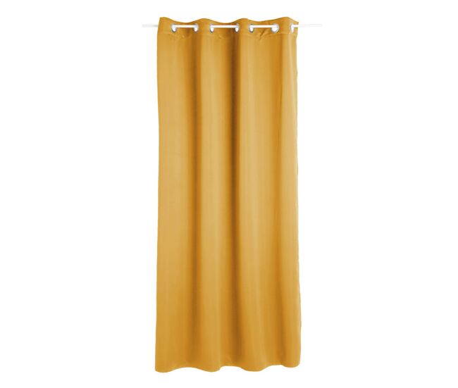 Well home - cortina blackout de veludo ocre 140 x 260 cm