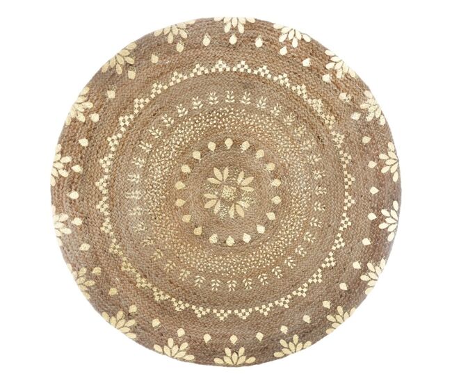 Well home - tapete de juta dourado brilhante