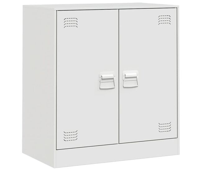 Vidaxl aparador 67x39x73 cm aço branco