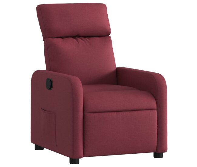 Vidaxl poltrona reclinável tecido vermelho tinto