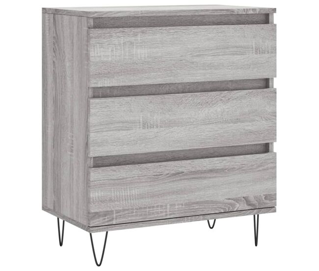 Vidaxl aparador 60x35x70 cm derivados de madeira cinzento sonoma
