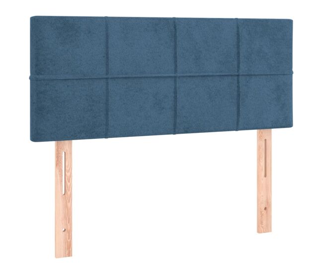 Vidaxl cabeceira de cama veludo 100x5x78/88 cm azul-escuro