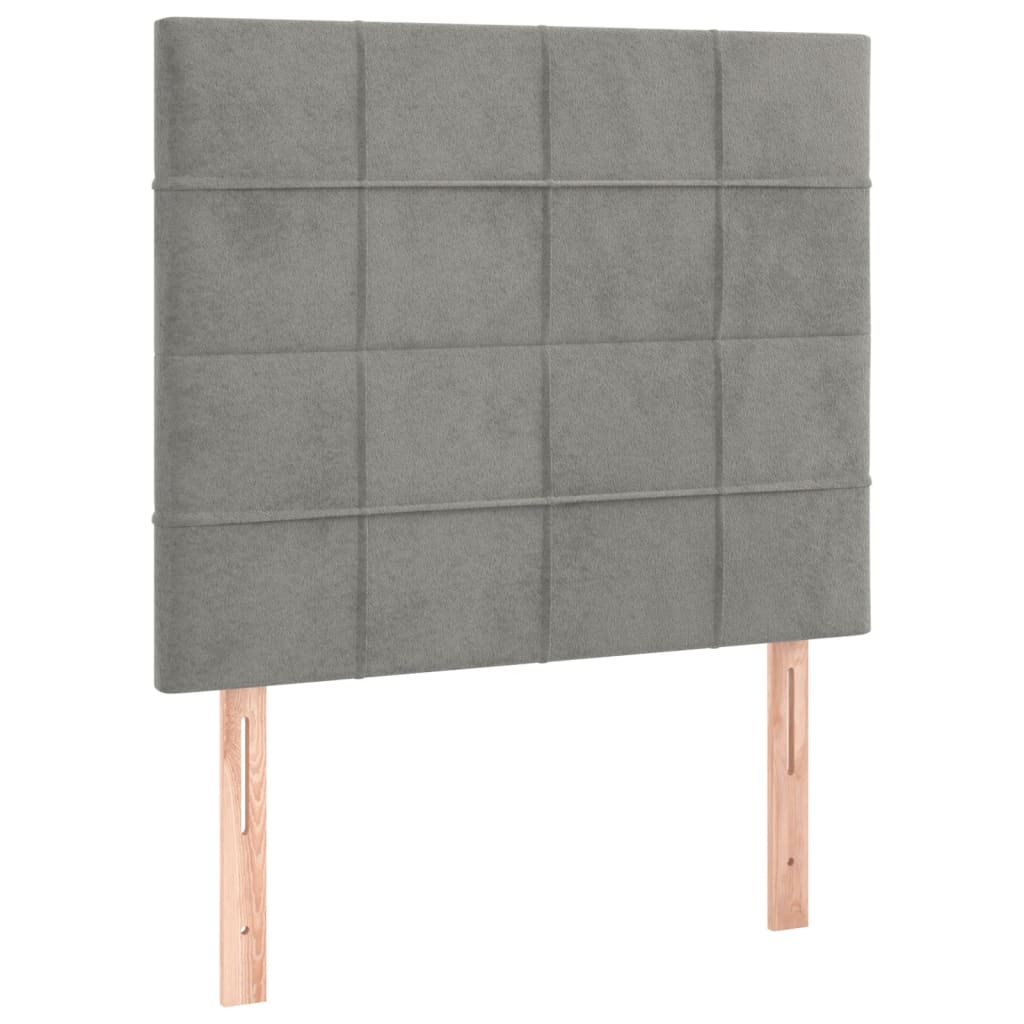 Vidaxl cabeceira cinza claro 80x5x118/128 cm veludo