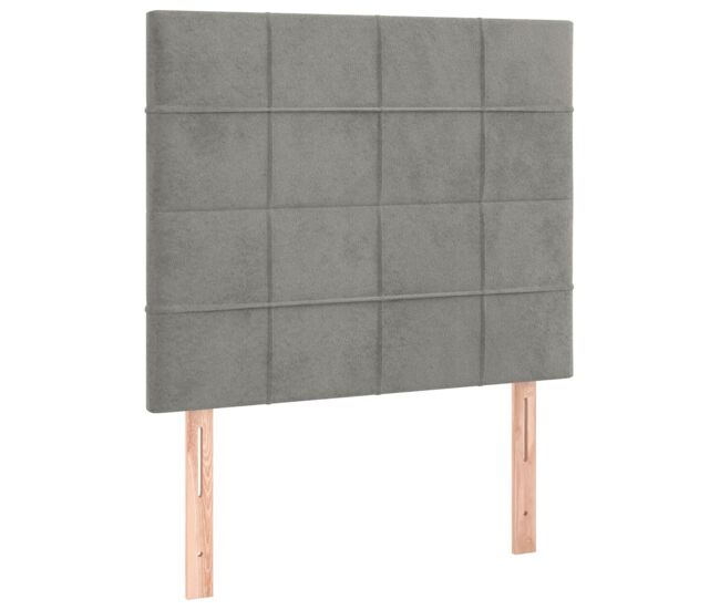 Vidaxl cabeceira cinza claro 80x5x118/128 cm veludo