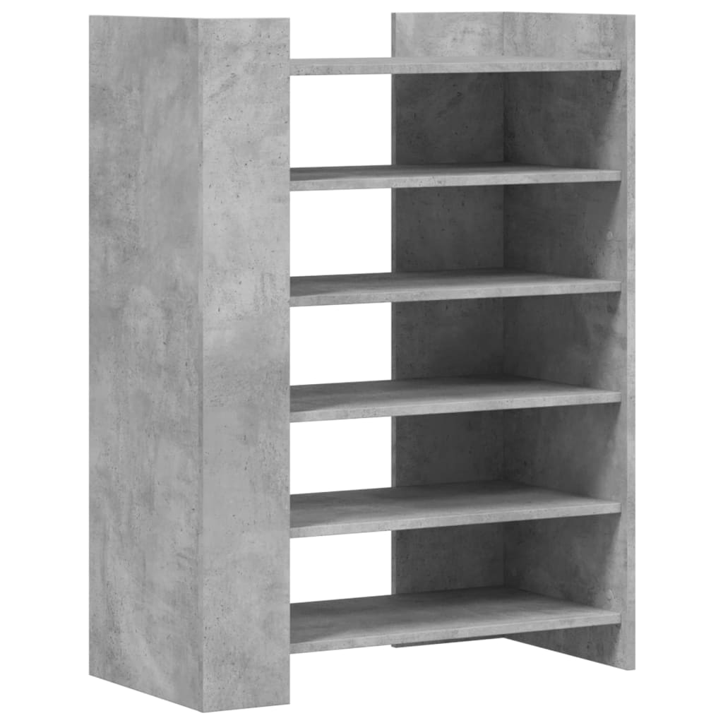 Vidaxl sapateira 74,5x37,5x100cm derivados de madeira cinzento cimento