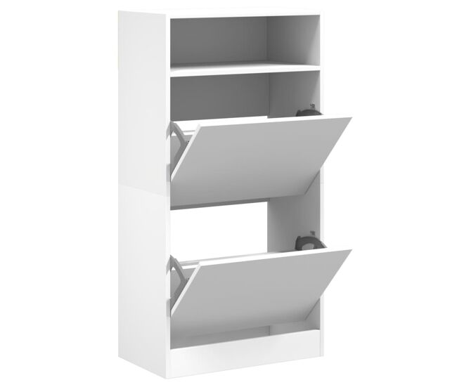 Vidaxl sapateira 60x34x116 cm derivados de madeira branco